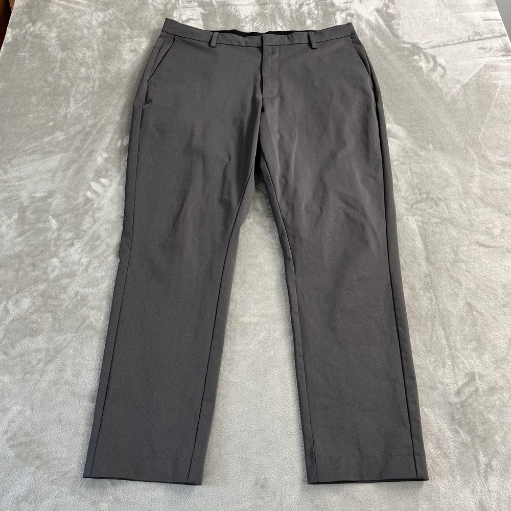 Ministry Of Supply Pants Mens 36 Gray Primeflex Dress Stretch Adjustable